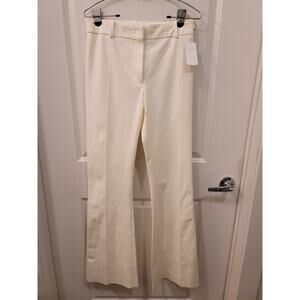 Frame Le High Flare Stretch Cotton Trouser White Pants